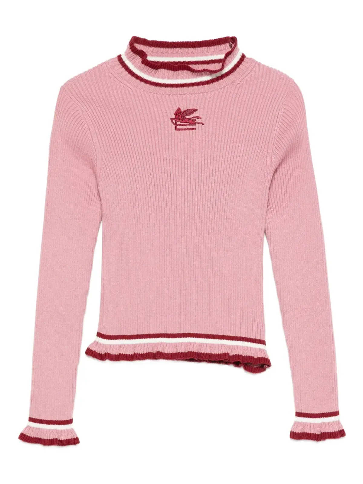 ETRO KIDS 刺繍入りリブニットトップ - 画像1