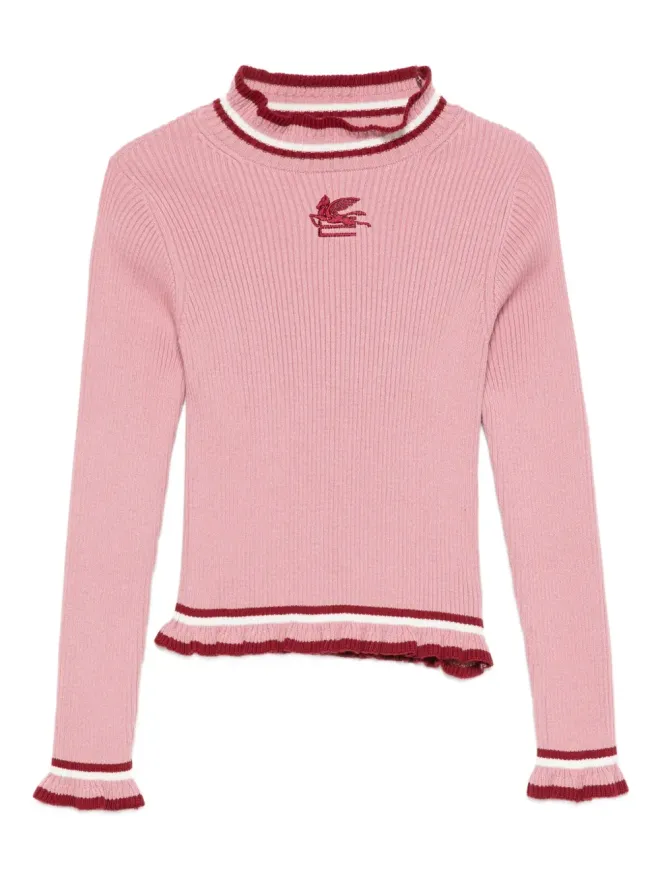 ETRO KIDS ETRO KIDS 刺繍入りリブニットトップの商品画像