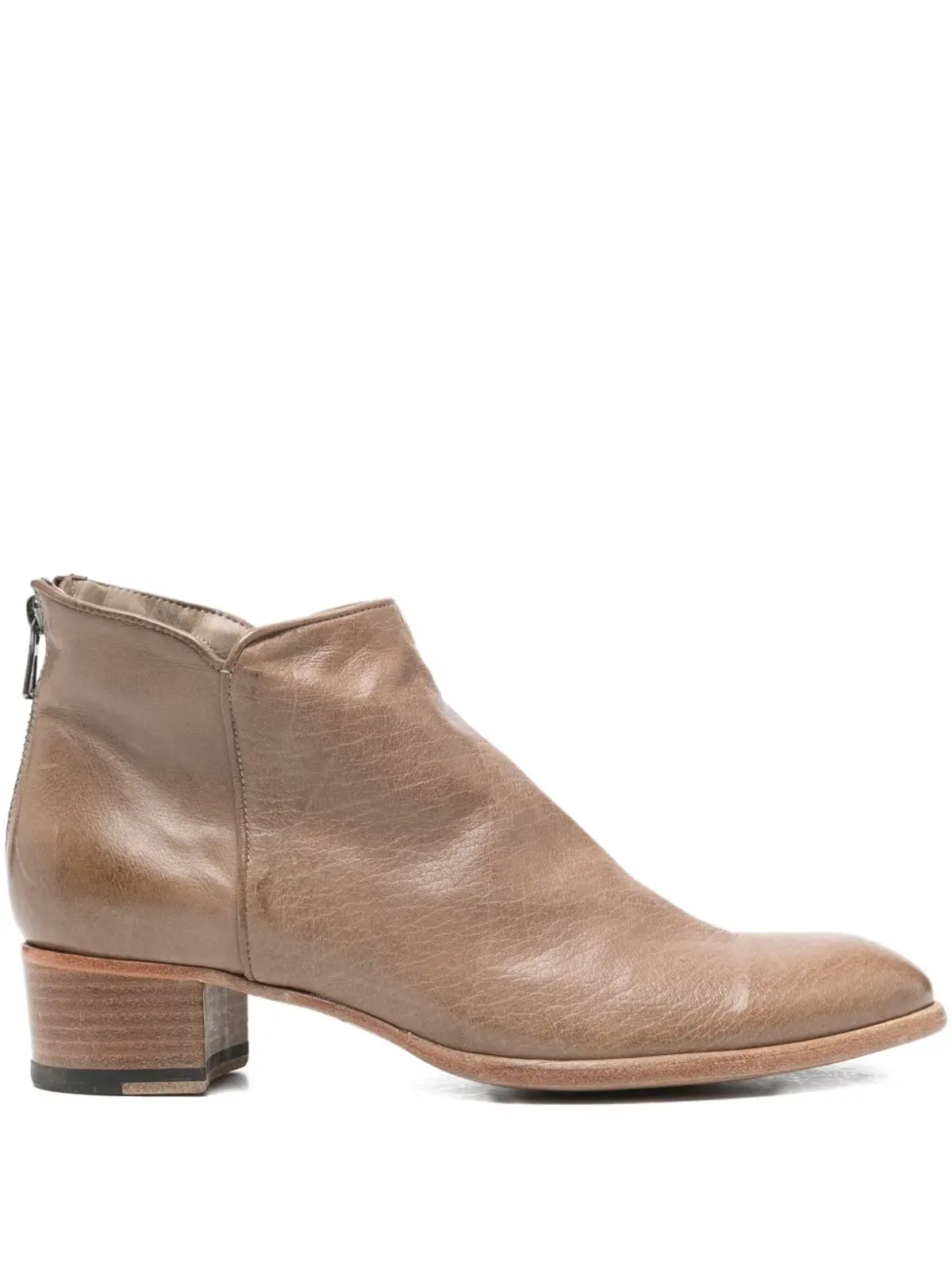 sturlini firenze ジップディテール ブロックヒール アンクルブーツ - 画像1