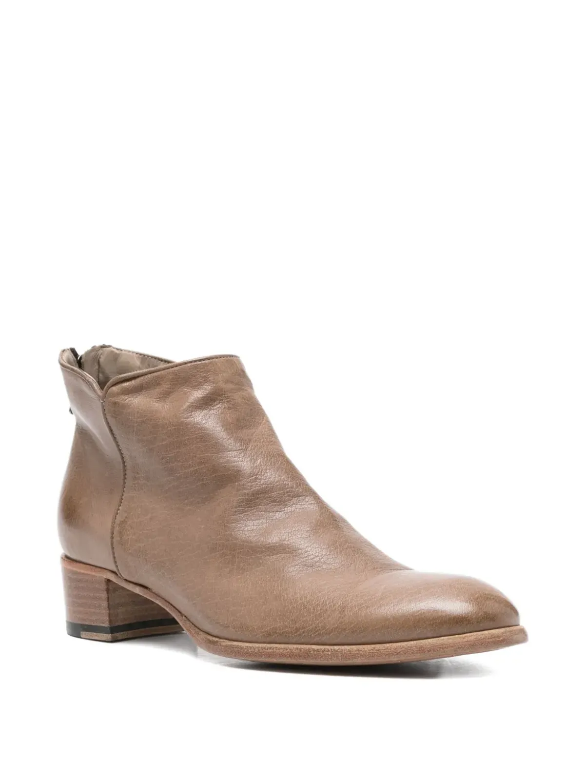 sturlini firenze ジップディテール ブロックヒール アンクルブーツ - 画像2