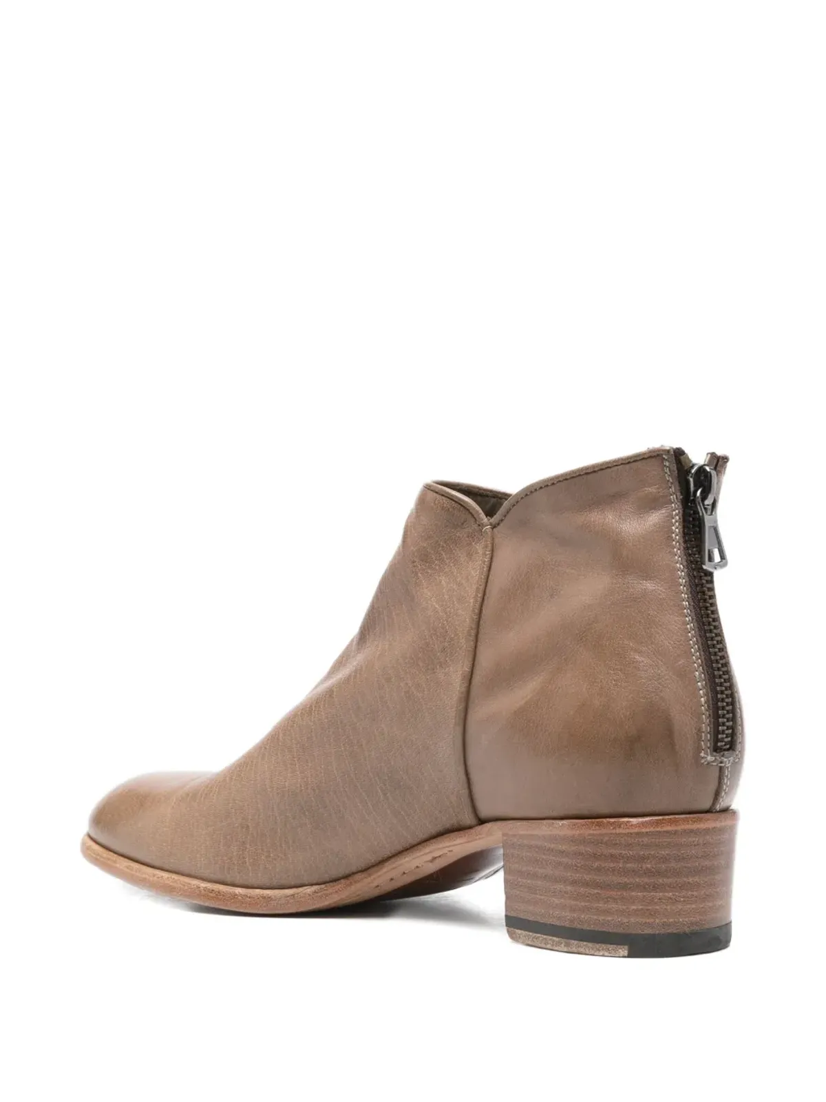 sturlini firenze ジップディテール ブロックヒール アンクルブーツ - 画像3