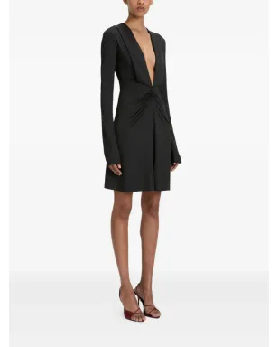 Victoria Beckham ロングスリーブVネック ミニドレス - サムネイル3