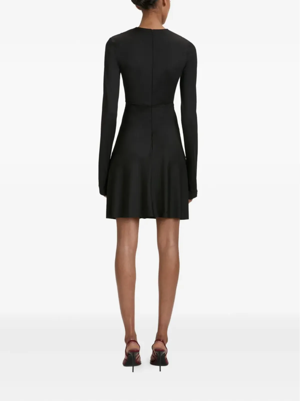 Victoria Beckham ロングスリーブVネック ミニドレス - 画像4