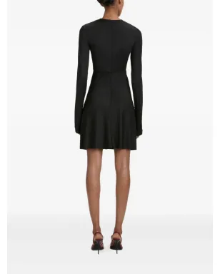 Victoria Beckham ロングスリーブVネック ミニドレス - サムネイル4