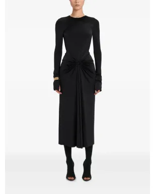 Victoria Beckham ギャザー入り長袖ミディドレス - サムネイル2
