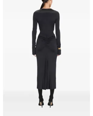 Victoria Beckham ギャザー入り長袖ミディドレス - サムネイル4