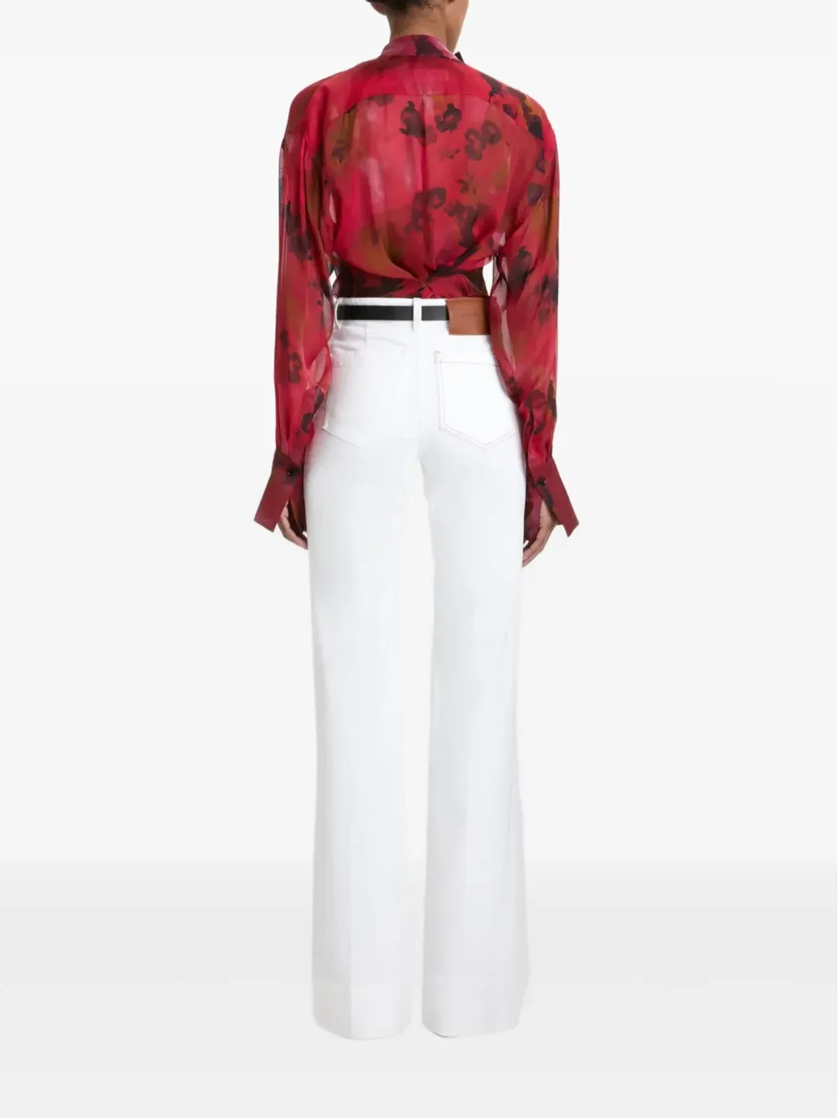 Victoria Beckham 花柄プリント ブラウス ピンク - 画像4