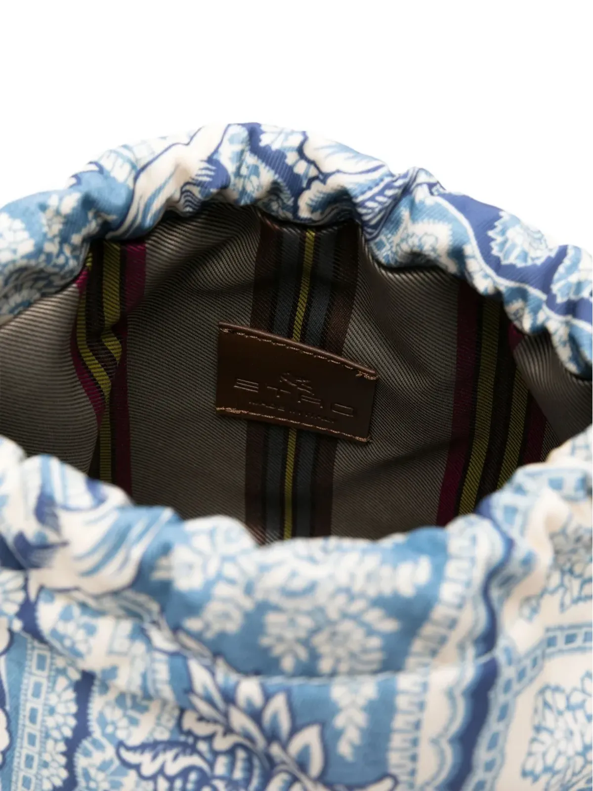 ETRO KIDS ペイズリーパターンのドローストリング バケットバッグ - 画像4