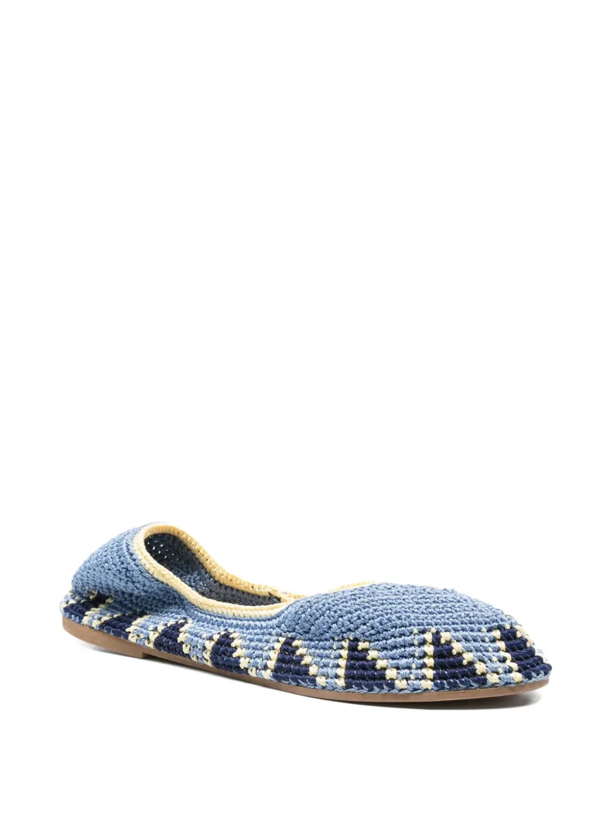 SLO_HAND_MADE クロッシェパターンのバレエフラット - 画像2