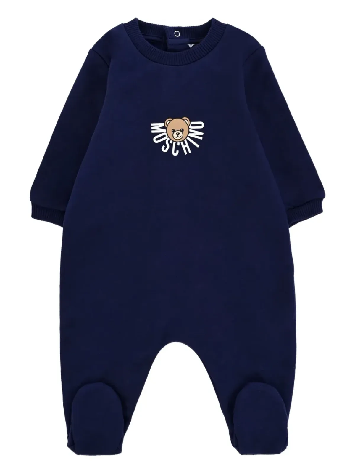 Moschino Kids テディプリント コットン ベビーロンパース - 画像1