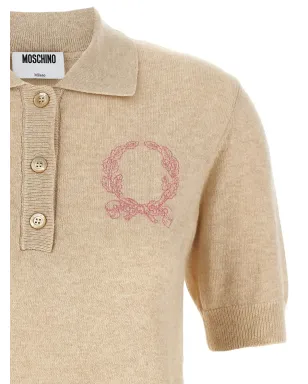 Moschino 刺繍入りニットポロトップ - サムネイル3