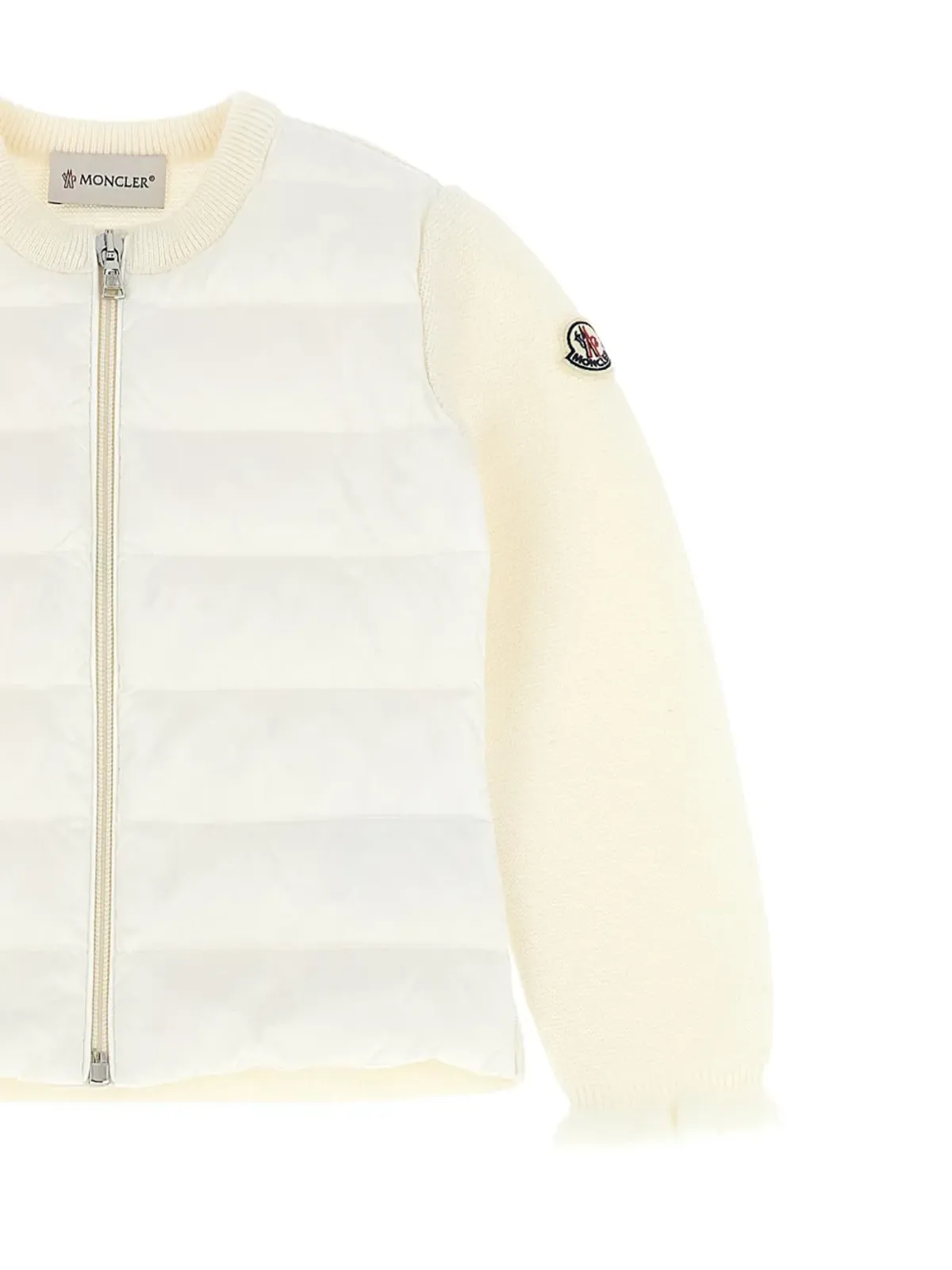 Moncler Enfant ウール混紡 中綿入りジャケット - ホワイト - 画像3