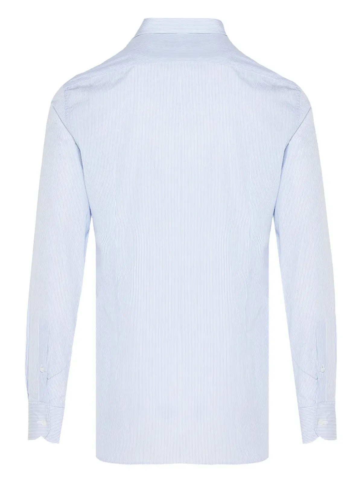Corneliani ピンストライプ長袖シャツ ブルー - 画像2