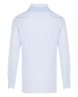 Corneliani ピンストライプ長袖シャツ ブルー - サムネイル2