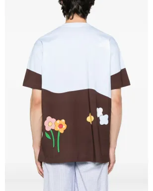 Moschino ハウス-マウンテンプリント Tシャツ ブルー - サムネイル3