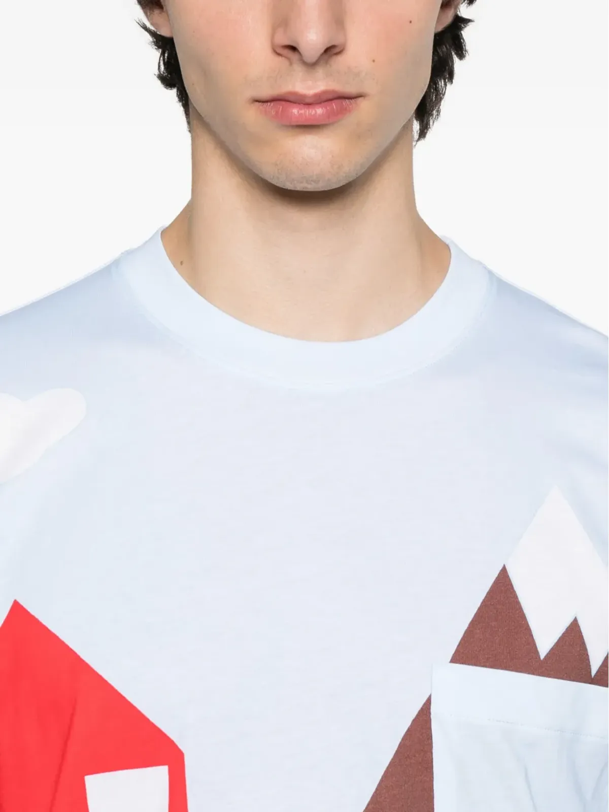 Moschino ハウス-マウンテンプリント Tシャツ ブルー - 画像4