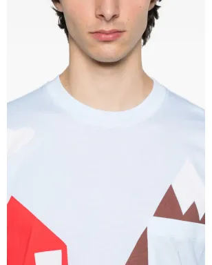 Moschino ハウス-マウンテンプリント Tシャツ ブルー - サムネイル4