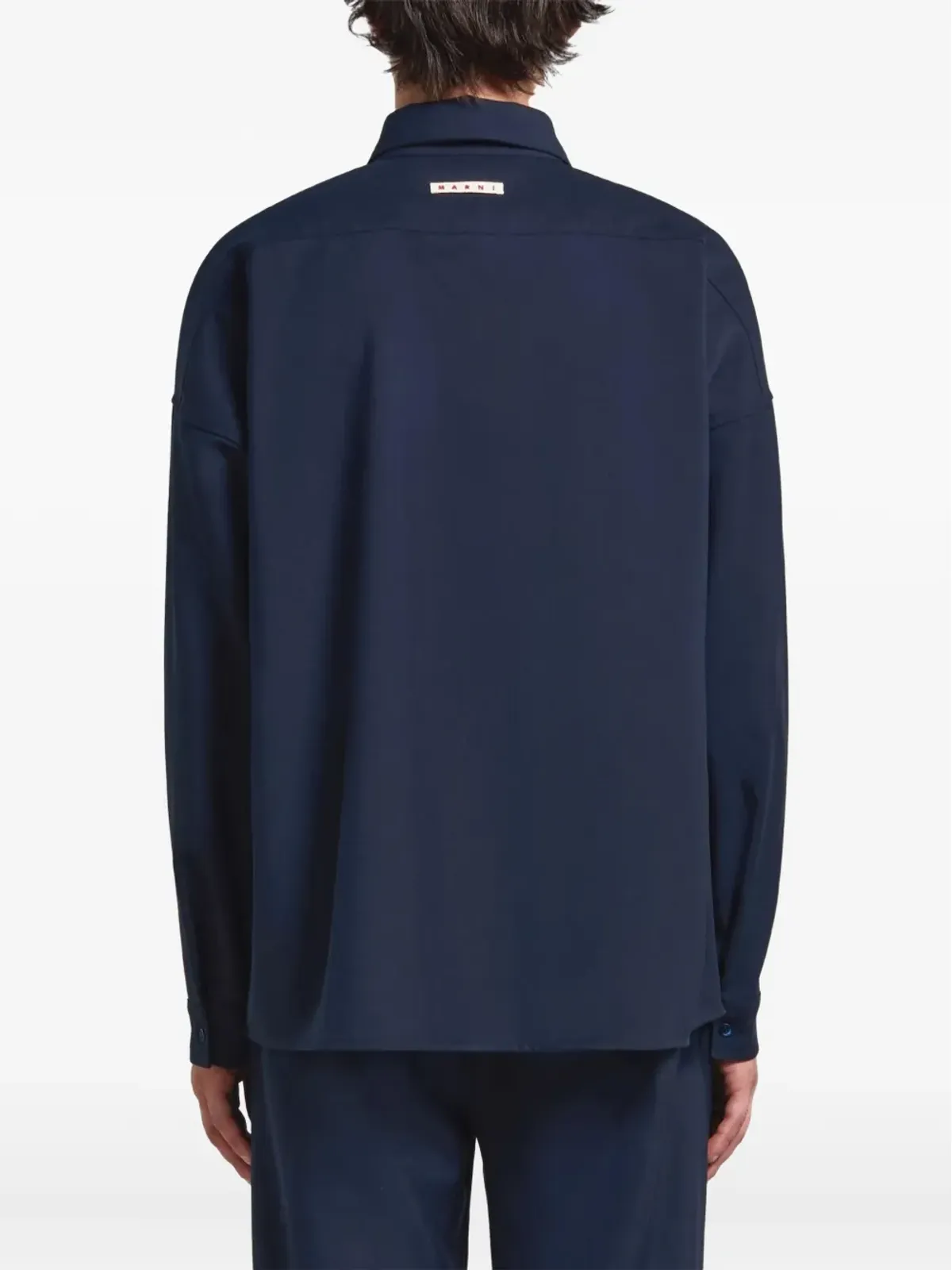 Marni 長袖ウールシャツ - ブルー - 画像3
