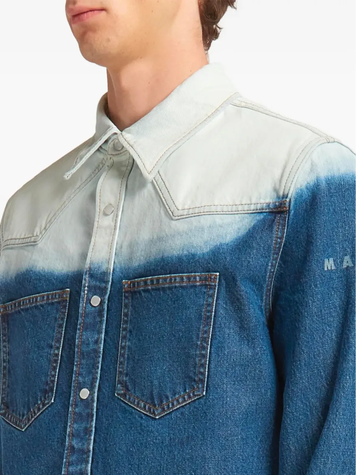 Marni ディップダイデニムシャツ - 画像3