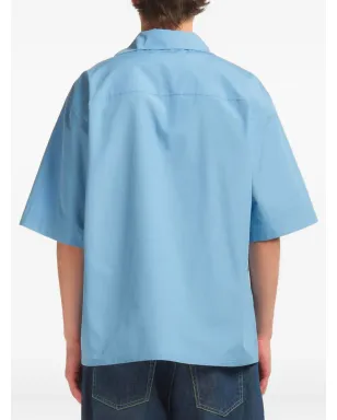 Marni logo pocket shirt - Blue - サムネイル2