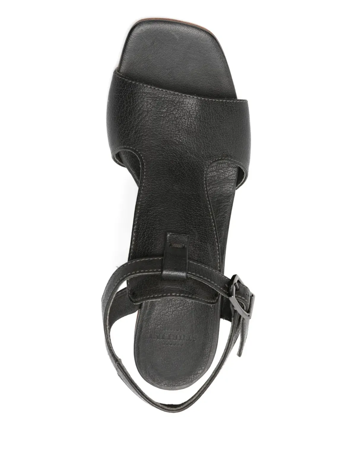 sturlini firenze 50mmバックル付きレザーサンダル（ブラック） - 画像4