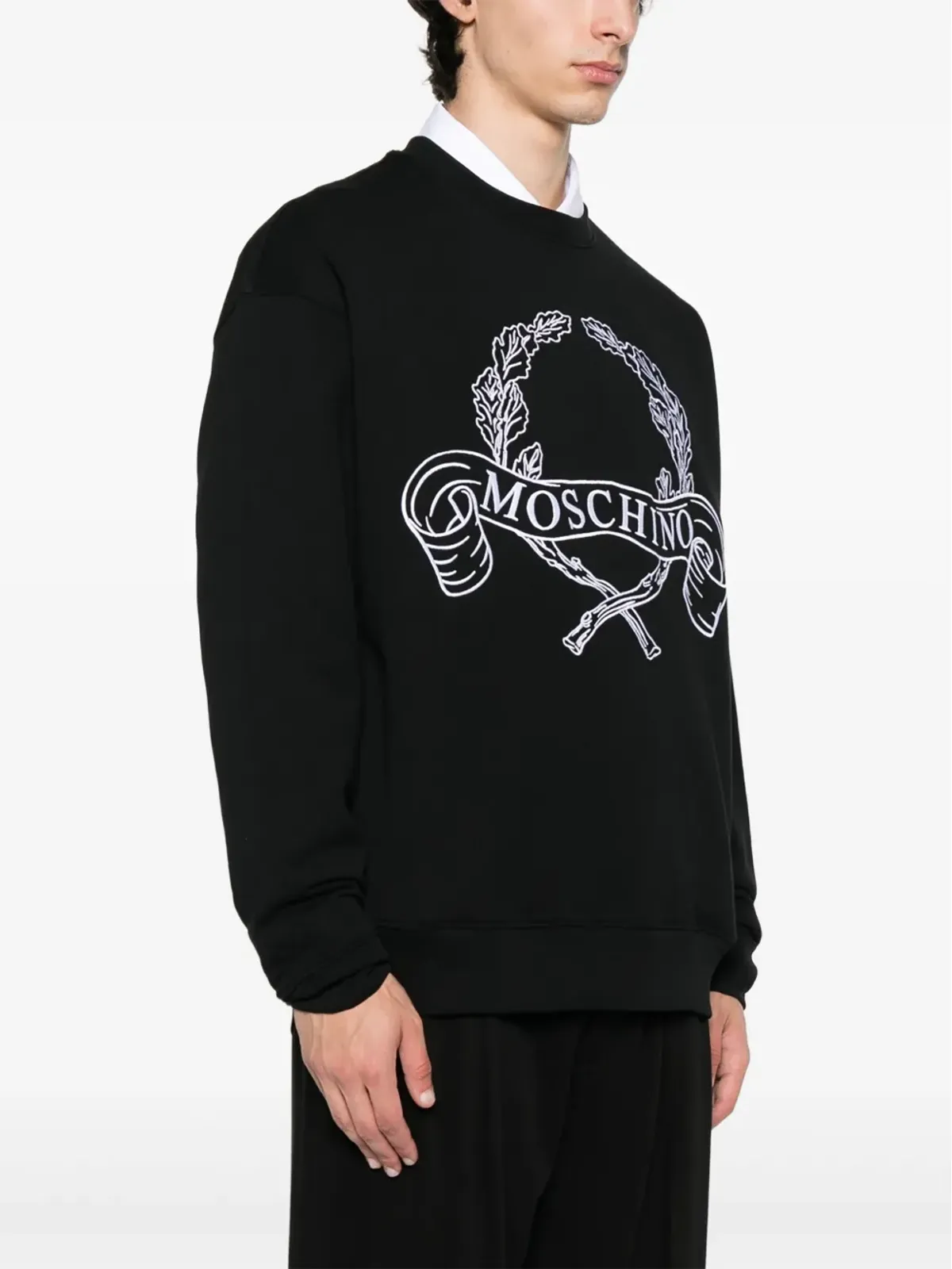 Moschino ローレルクラウン ロゴ刺繍 スウェットシャツ - 画像3