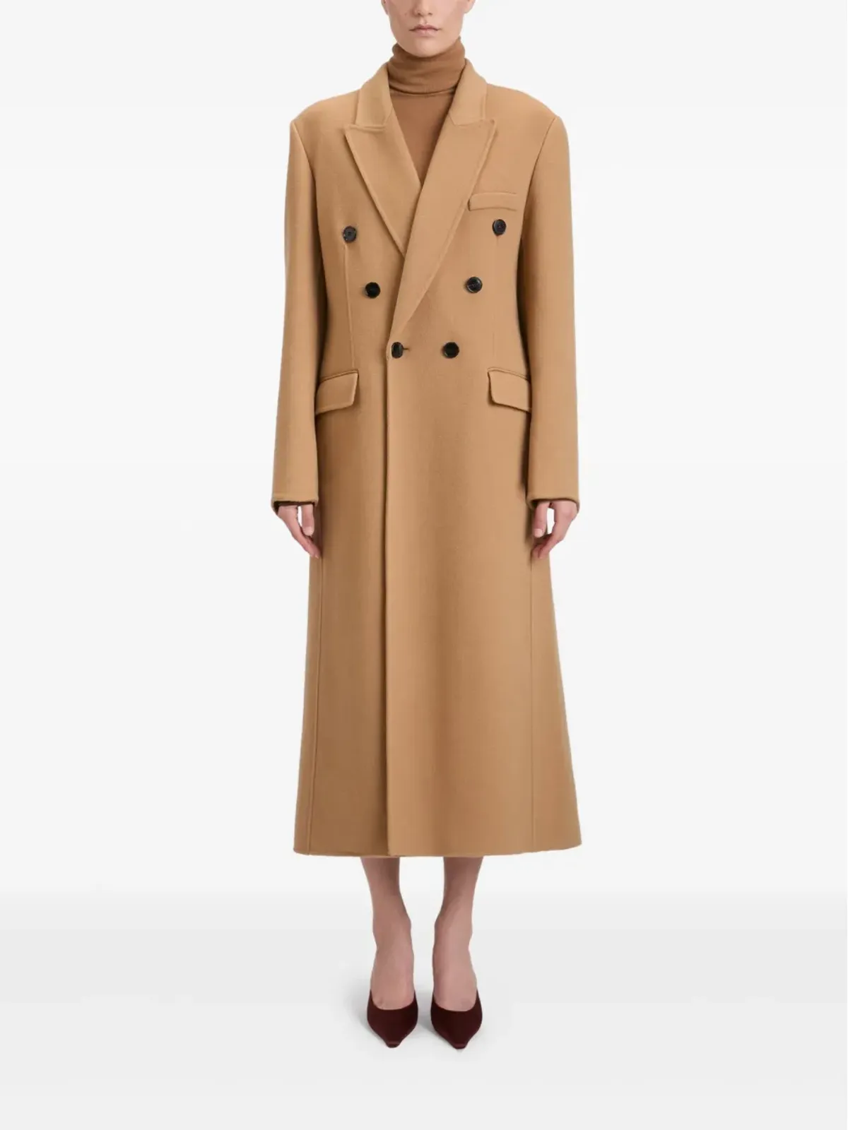 Victoria Beckham ダブルブレスト ウールコート - 画像2