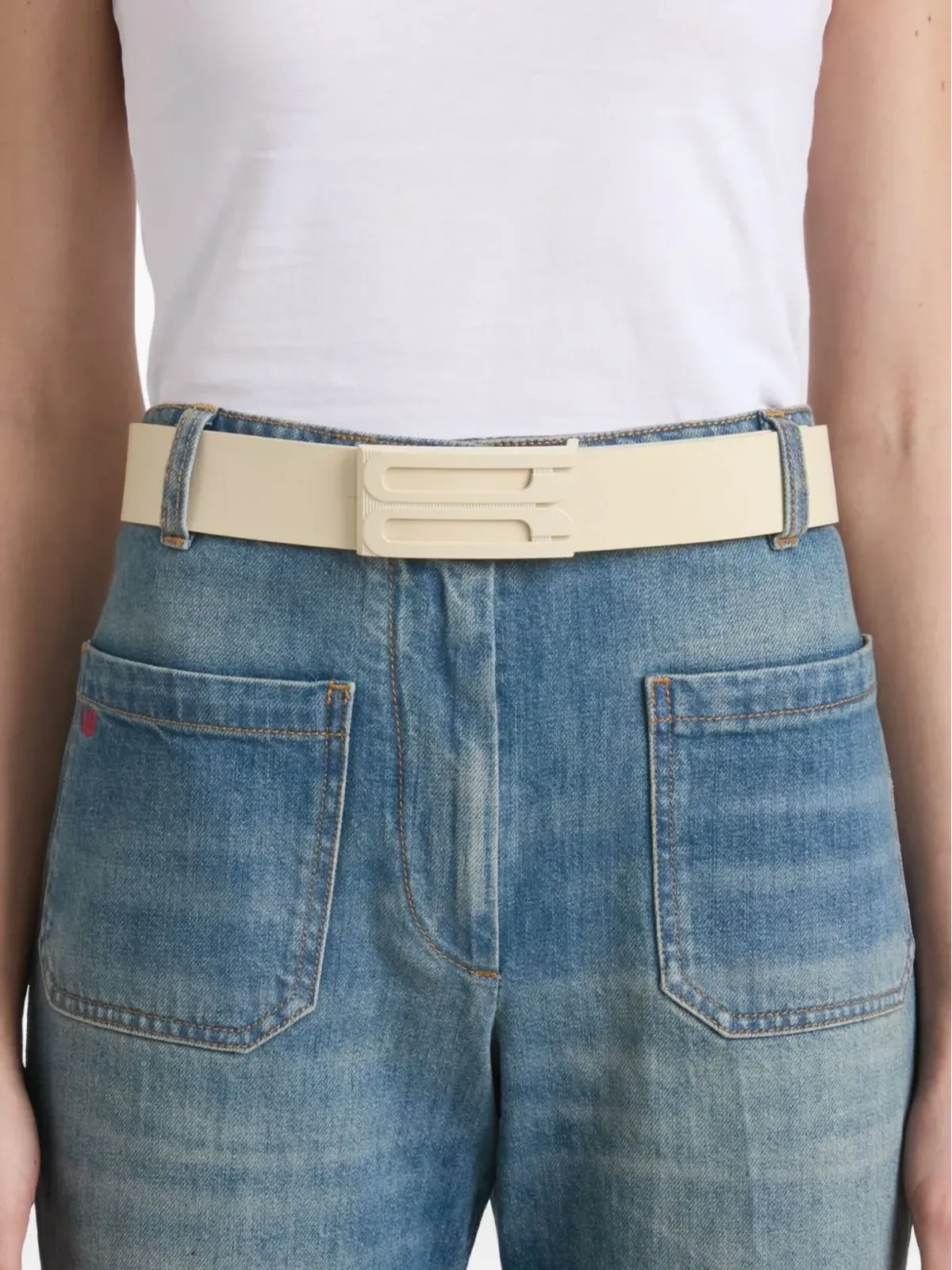 Victoria Beckham ジャンボフレーム レザーベルト - 画像2