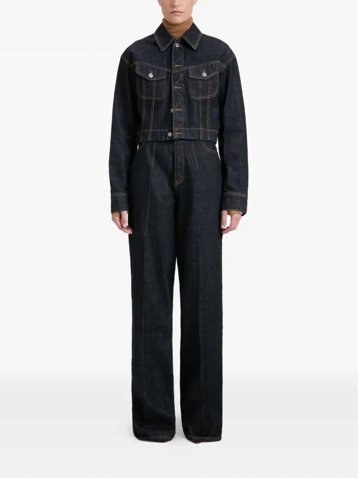 Victoria Beckham ボタン留めデニムジャケット - 画像2