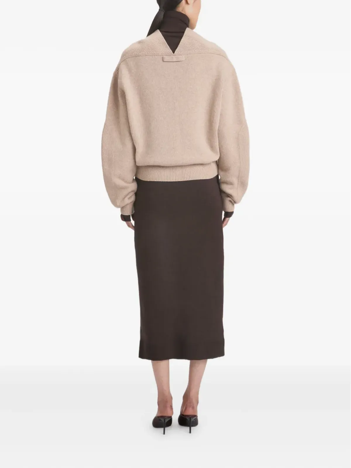 Victoria Beckham Vネック ヨークディテール セーター - 画像4