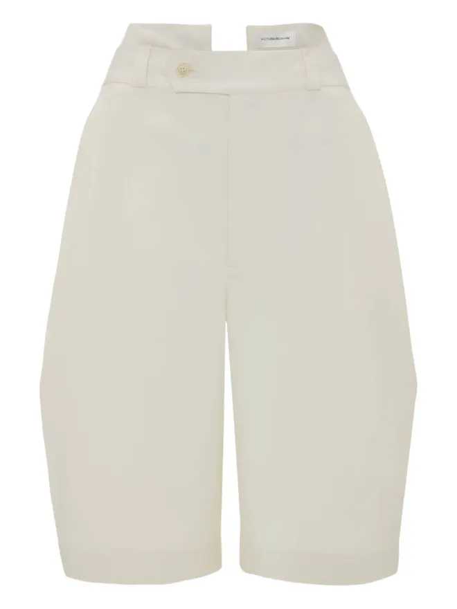 Victoria Beckham Victoria Beckham タブディテール膝丈ショーツの商品画像
