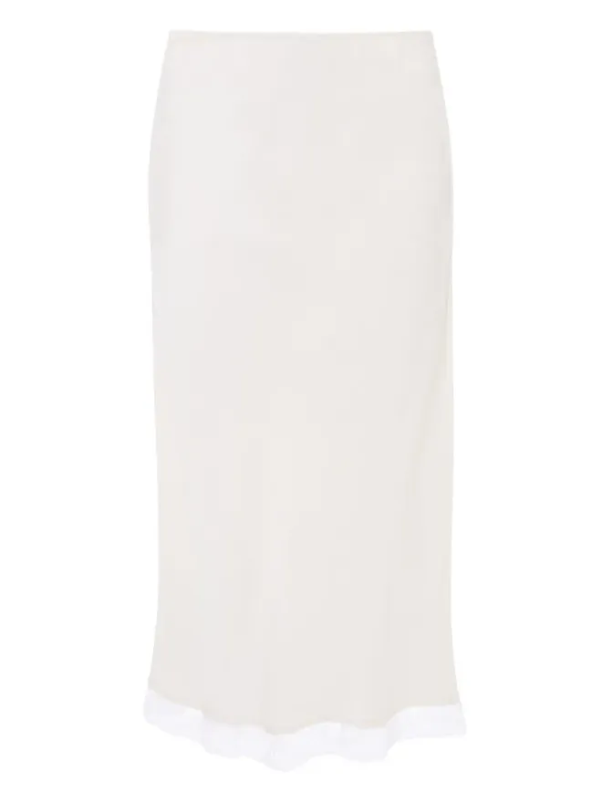 Victoria Beckham Victoria Beckham レーストリムスリップミディスカートの商品画像