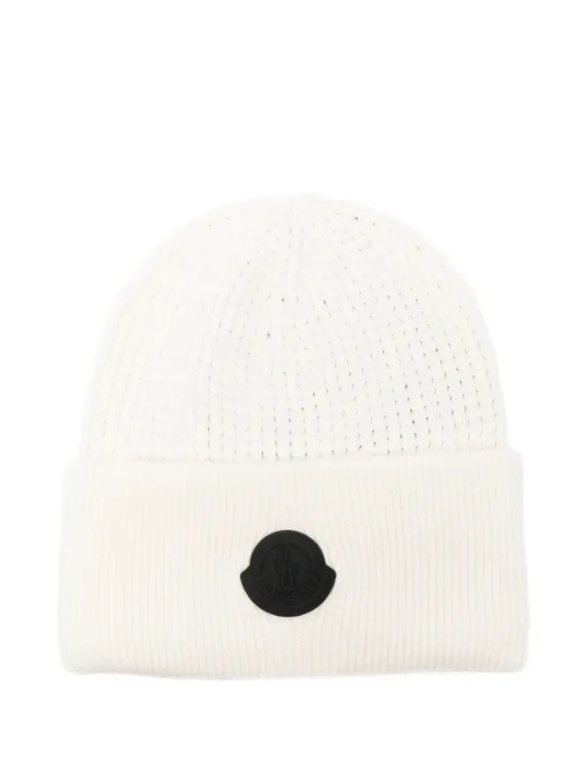 Moncler Moncler ロゴパッチ ワッフルニット ビーニーの商品画像