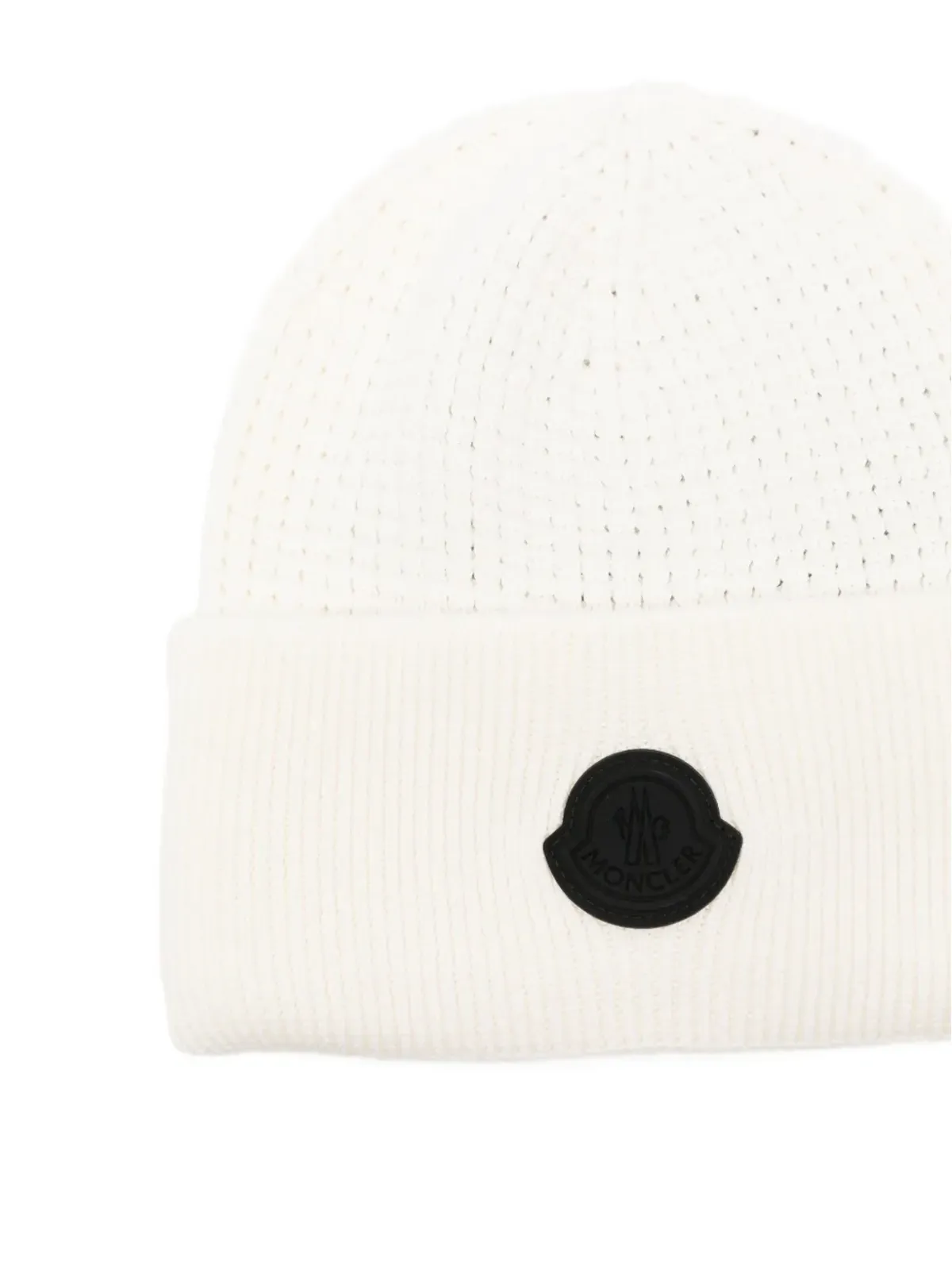 Moncler ロゴパッチ ワッフルニット ビーニー - 画像2