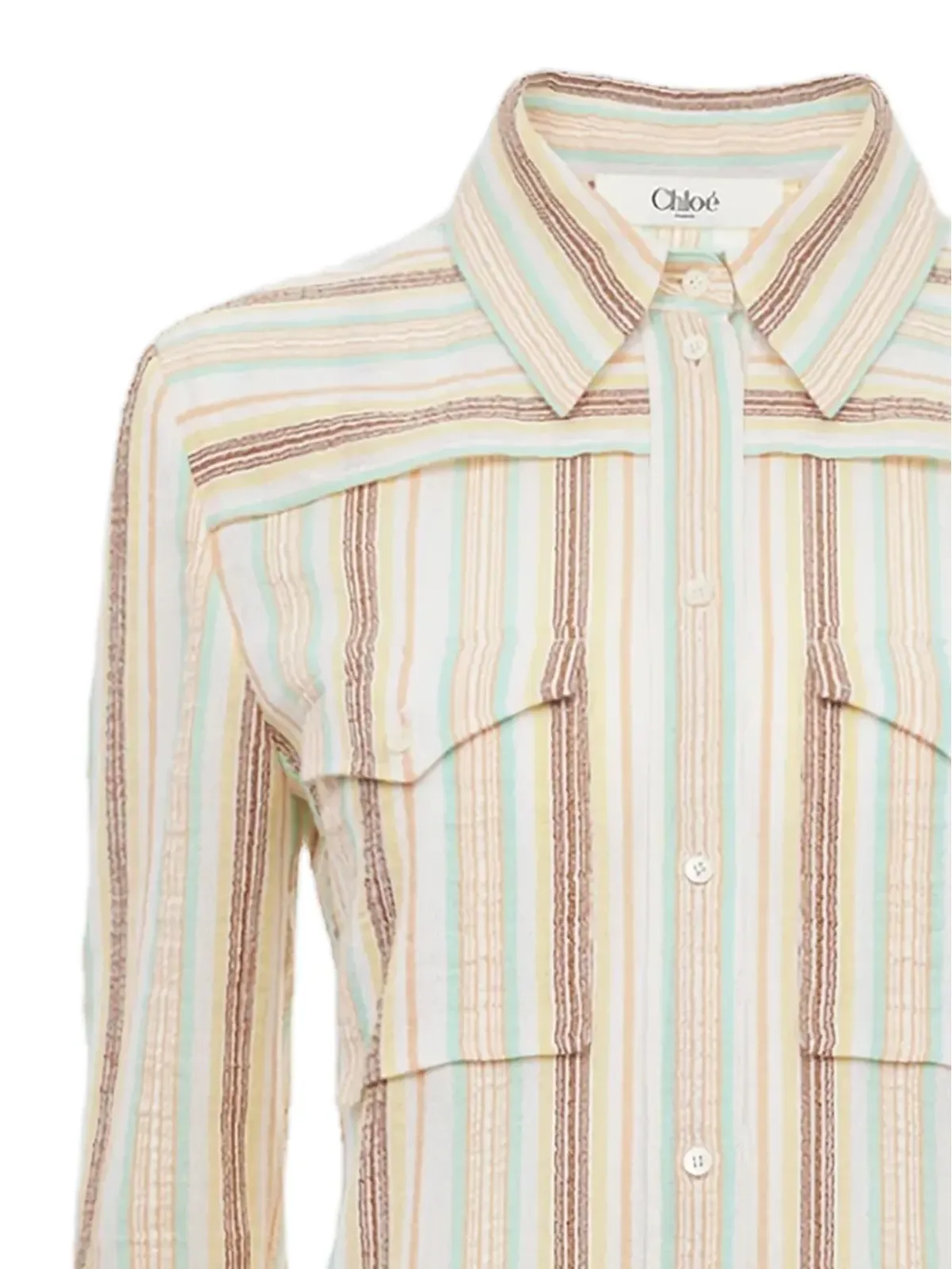 Chloé ストライプコットンシャツ - ホワイト - 画像2