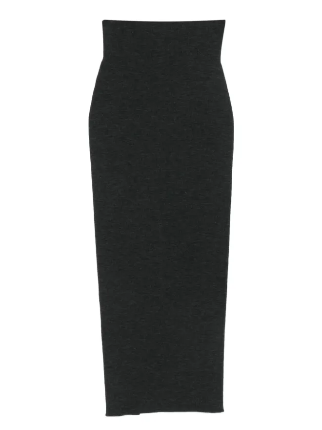 Alberta Ferretti Alberta Ferretti 高腰 ヴァージンウール マキシスカート - グレーの商品画像
