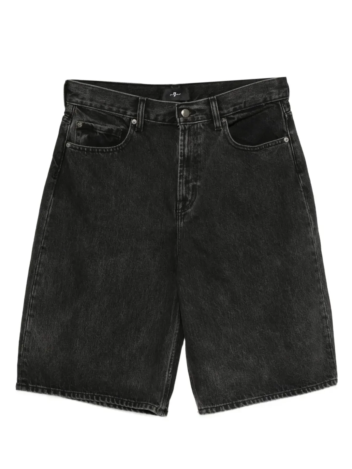7 For All Mankind コットンデニムショーツ - ブラック - 画像1