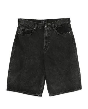 7 For All Mankind コットンデニムショーツ - ブラック - サムネイル1