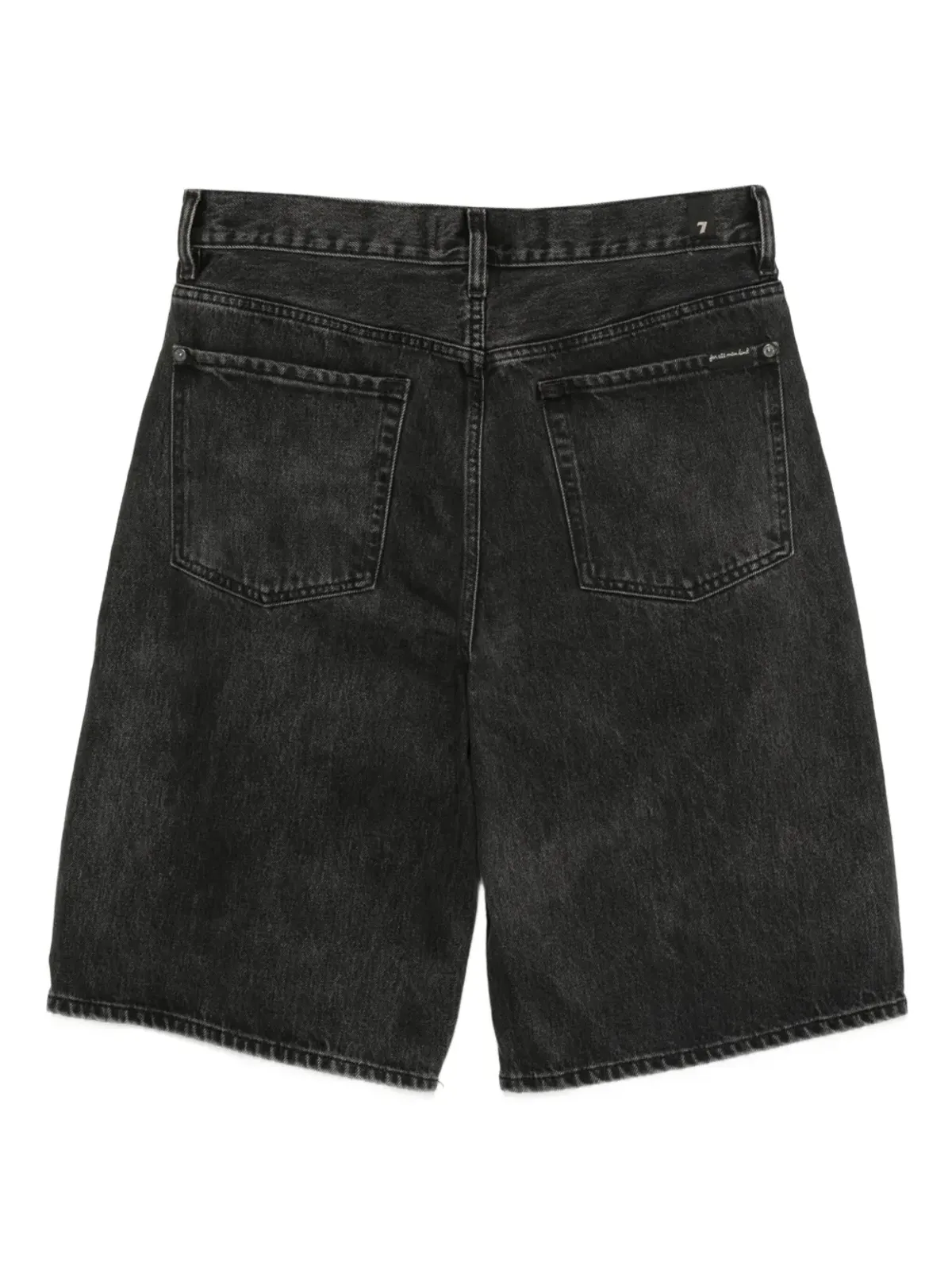 7 For All Mankind コットンデニムショーツ - ブラック - 画像2
