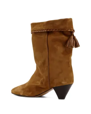 ISABEL MARANT Dalby ブレイドタッセル付きスエードブーツ - サムネイル3