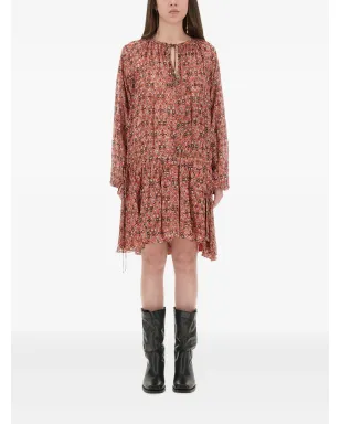 MARANT ÉTOILE タイネック柄ミニドレス - サムネイル1