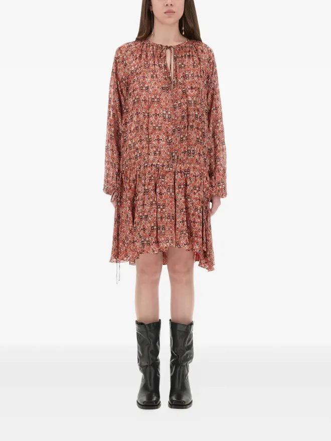 MARANT ÉTOILE MARANT ÉTOILE タイネック柄ミニドレスの商品画像