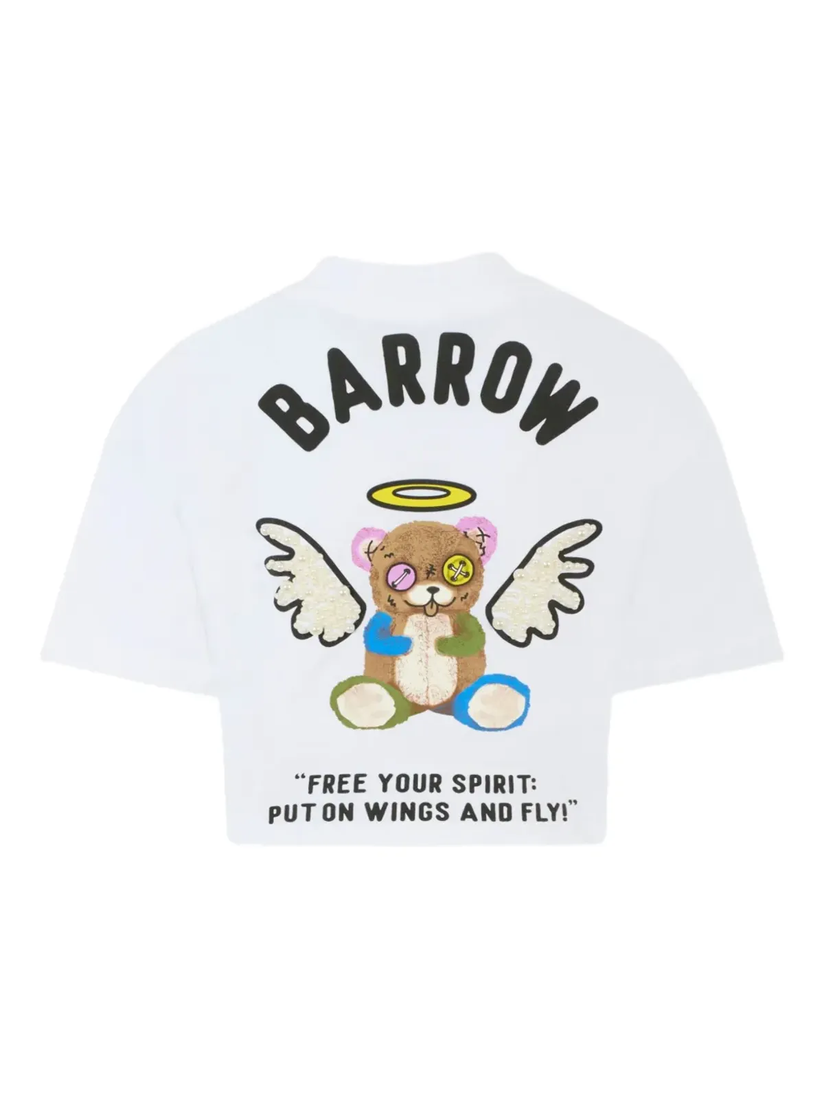 Barrow kids pangel-wing コットン Tシャツ（ホワイト） - 画像2