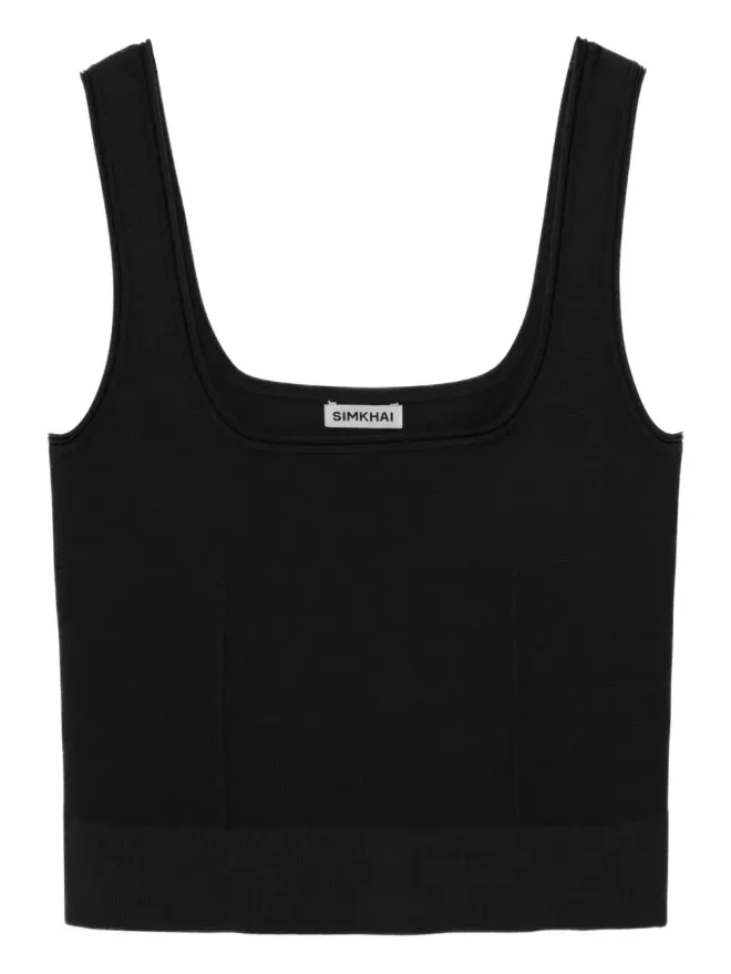 SIMKHAI Simkhai Uriスクエアネックリブトップの商品画像