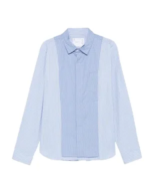 sacai ストライプパネルドシャツ ブルー - サムネイル1