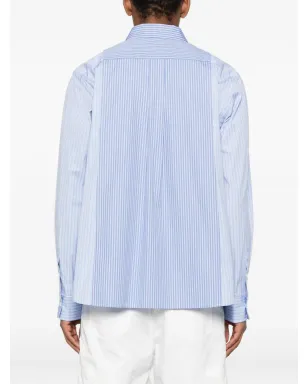 sacai ストライプパネルドシャツ ブルー - サムネイル4