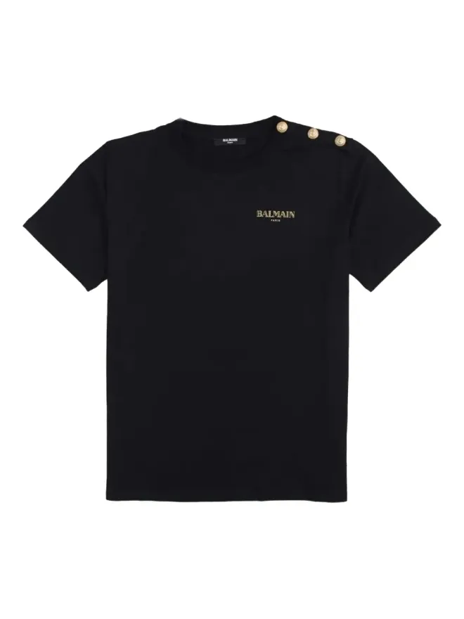 Balmain Kids Balmain Kids ボタンディテールTシャツの商品画像