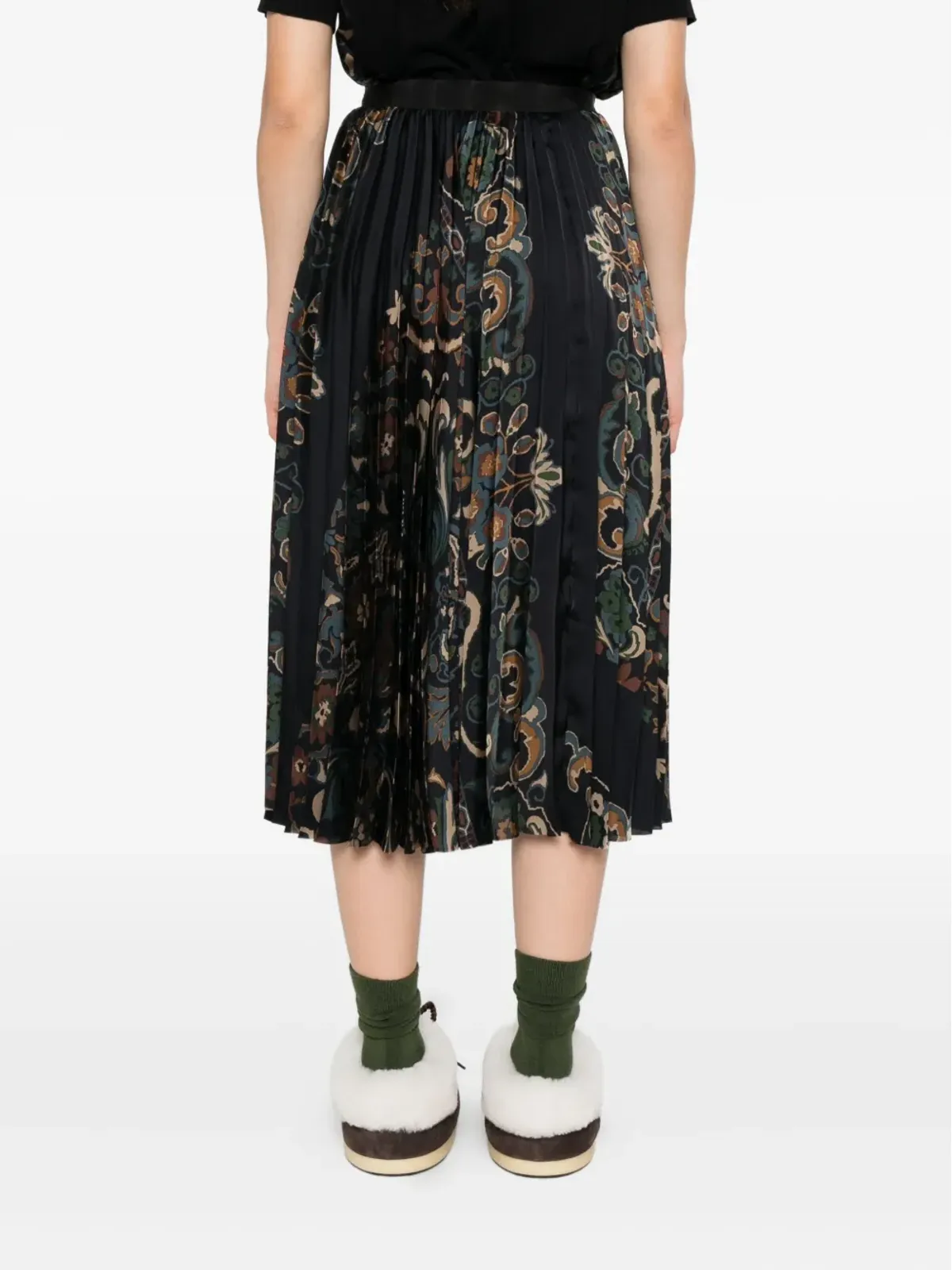 sacai プリーツペイズリープリントスカート - 画像4