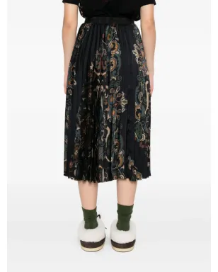 sacai プリーツペイズリープリントスカート - サムネイル4