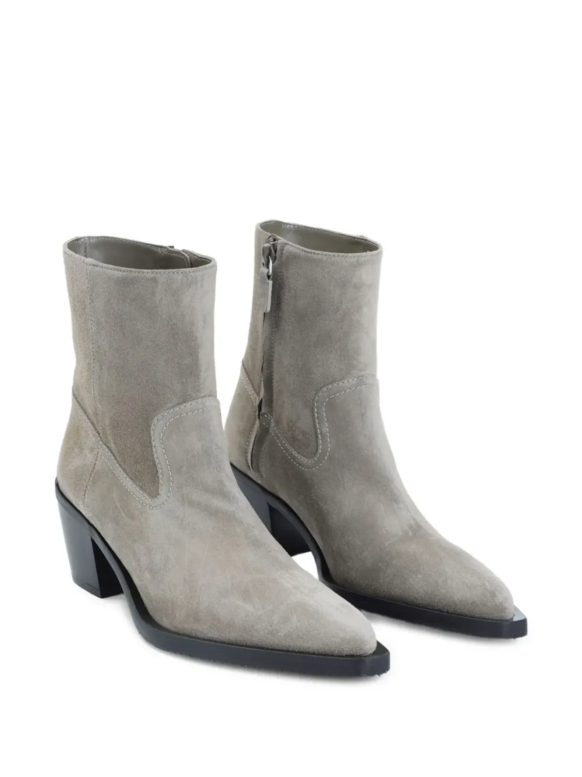 Stuart Weitzman スエード ポインテッドトゥ ヒール カウボーイブーツ - 画像2
